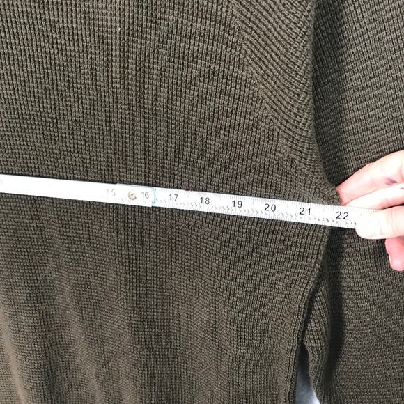 French Connection Sweater Mens XL Brown Waffle Basic Minimal Neutral Academia - Picture 4 of 8